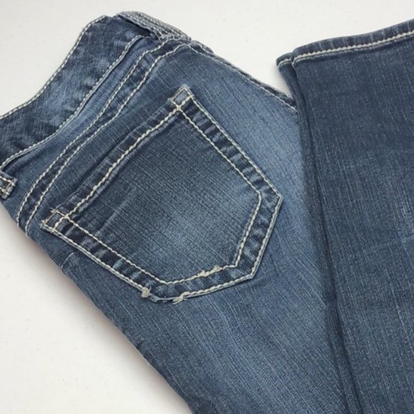 VINTAGE SEVEN7 SKINNY JEANS 29x29 EMBROIDERED POCKETS ❤️ - Picture 8 of 12